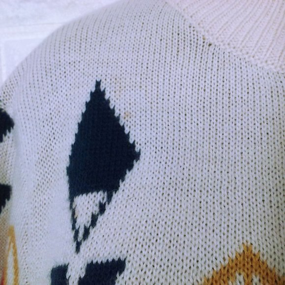 Paisley&Gray Mockneck Sweater Unisex-XL Slimfit Aztec Geometric Soft Wool Blend - Picture 10 of 11